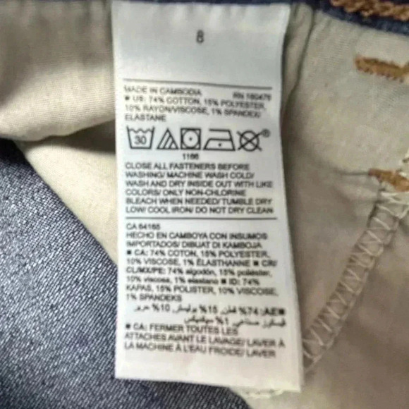 Old Navy Women's Size 8 Dark Blue Mid-Rise Skinny Jeans Stretchy - Picture 10 of 11